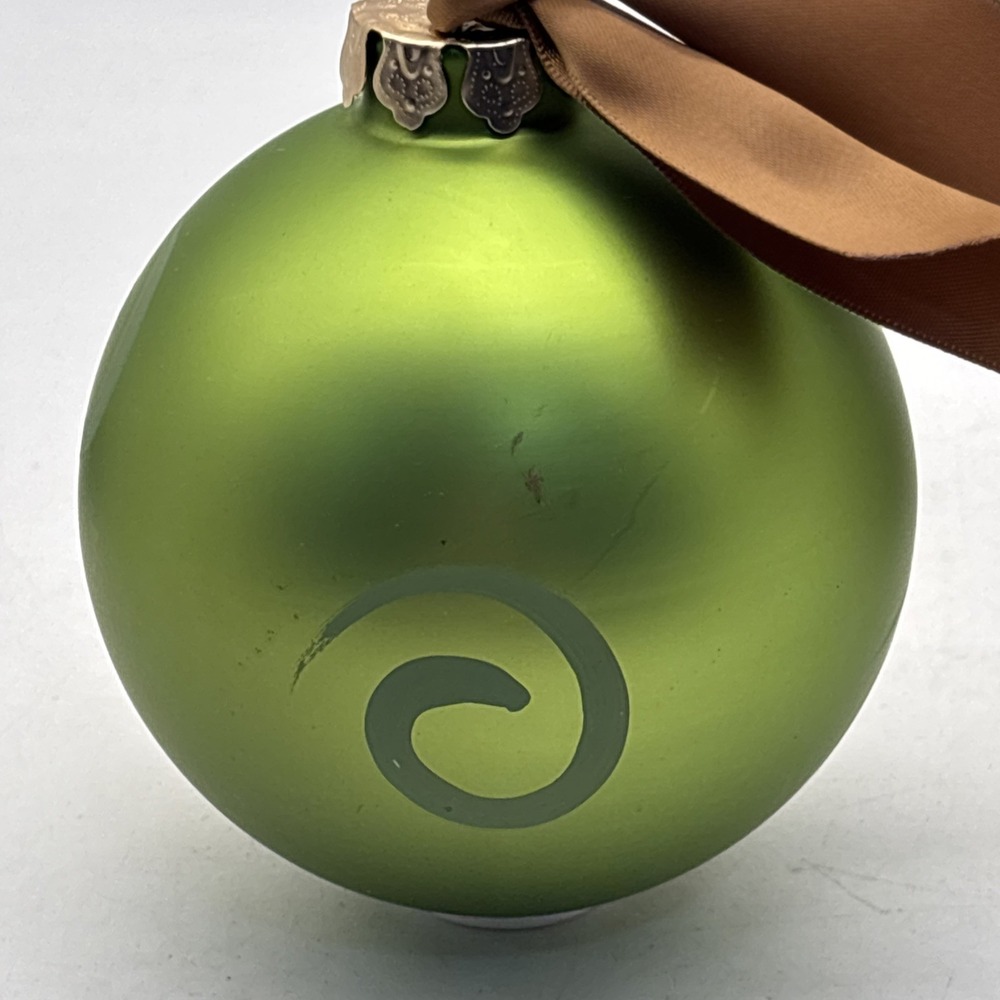 Glass Ornament Christmas Cross Green Glory Haus Brushfire Designs Curl Cross NIB - Picture 5 of 9